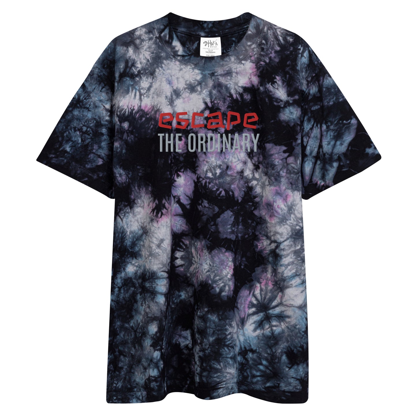 escape the ordinary tie-dye t-shirt