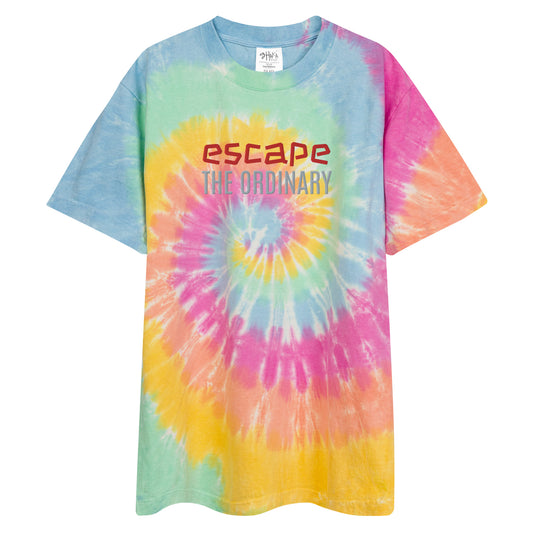 escape the ordinary tie-dye t-shirt